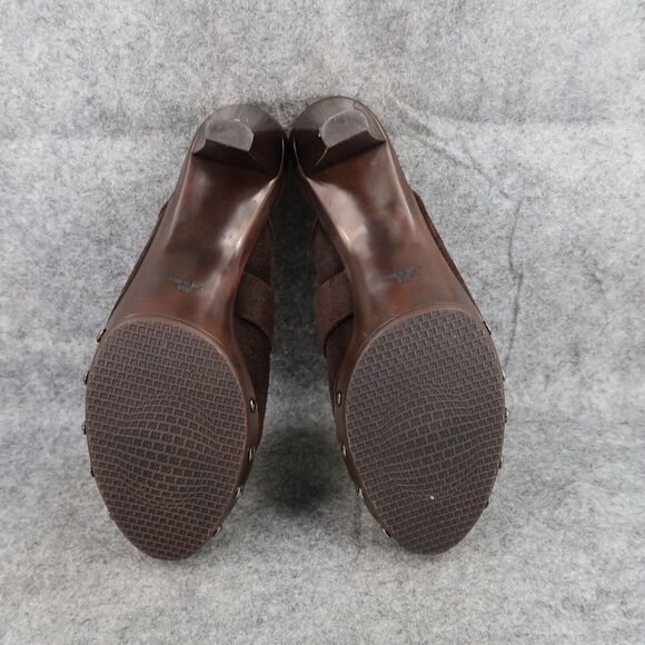 Stuart Weitzman Shoes Womens 8.5 Mule Heel Fashion Studs Buckle Leather Classic - Picture 13 of 16